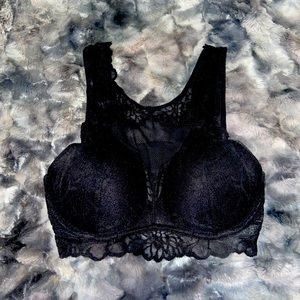 Black Lace PINK crop top